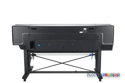 Rear view of HP DesignJet Z6810 60-in large format printer showing black chassis and support stand