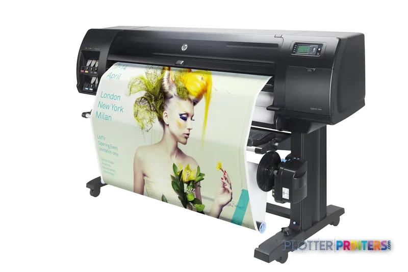 HP DesignJet Z6610 60-in Production Printer front-left view with color photo output