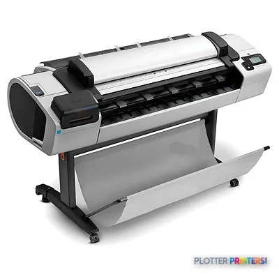 HP Designjet T2300 large format printer product image showing front view with white and black body on stand