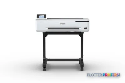 Epson SureColor T3170 large format printer on stand, front product view showing white inkjet printer with display screen
