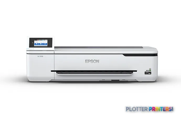 Epson SureColor T3170 large format printer product image showing white inkjet printer with touchscreen display and paper fee…