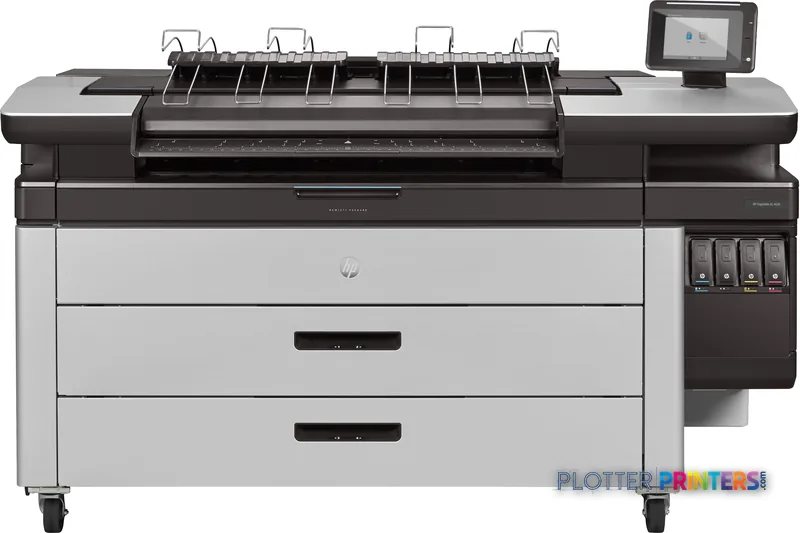HP PageWide XL 4600 40-in Multifunction Printer with top stacker and control panel