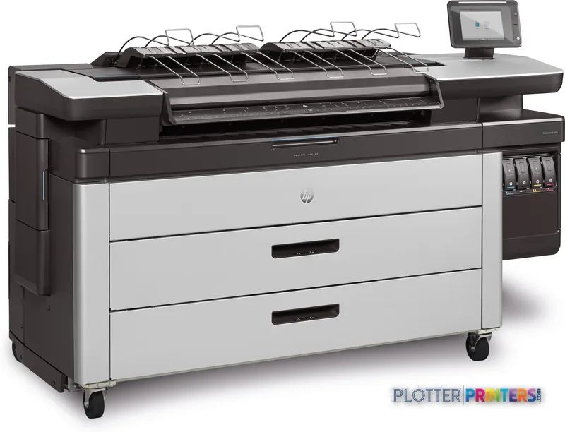 HP PageWide XL 4600 40-in large format printer with top stacker and control panel