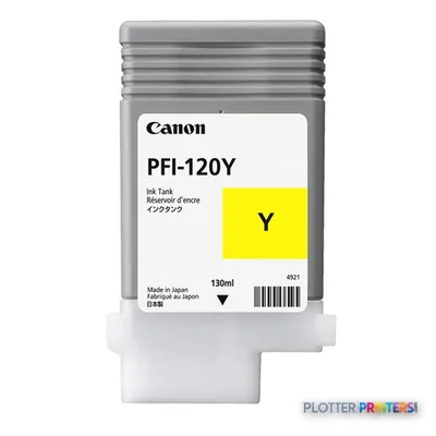 Canon PFI-120Y Yellow Ink Cartridge, 130 ml (2888C001)