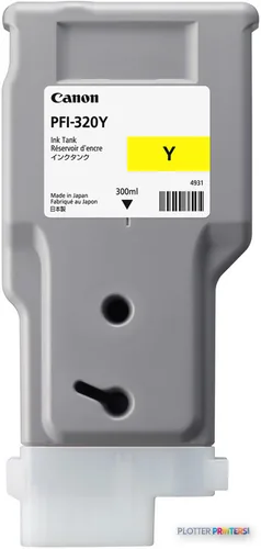 Canon PFI-320Y Yellow Ink Cartridge, 300 ml (2893C001)