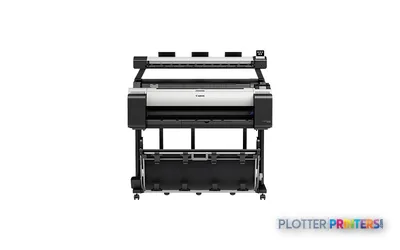 Canon TM-300 MFP L36ei large-format printer product image, front view showing black and white thermal inkjet device
