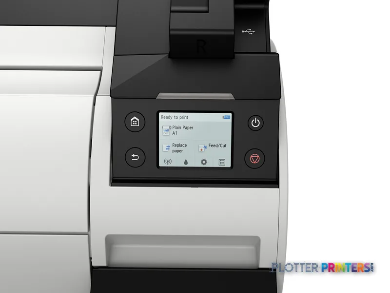 Canon TM-300 MFP L36ei product image showing front control panel with touchscreen display and operation buttons