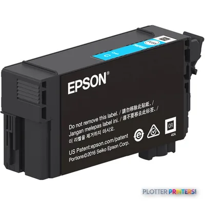 Epson UltraChrome XD2 Cyan Ink Cartridge, 50 ml (T40W220)