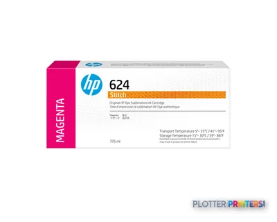 HP 624 775-ml Magenta Stitch Dye Sublimation Ink Cartridge