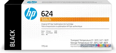 HP 624 775-ml Black Stitch Dye Sublimation Ink Cartridge
