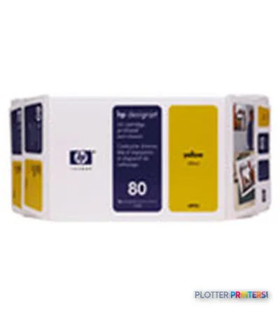 HP 80 Yellow Value Pack-Printhead and 350 ml ink cartridge Original