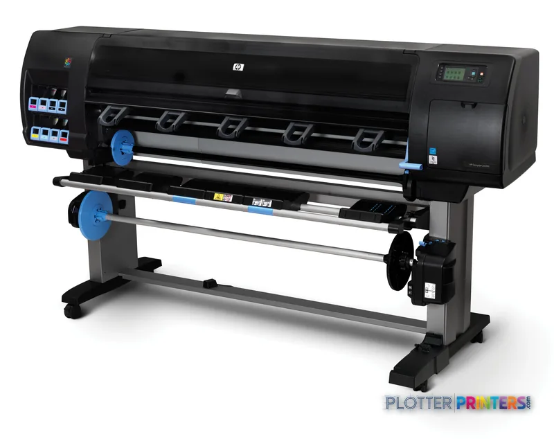 HP Designjet Z6200 60-in Photo Printer product image showing the large-format printer with blue accents and control panel