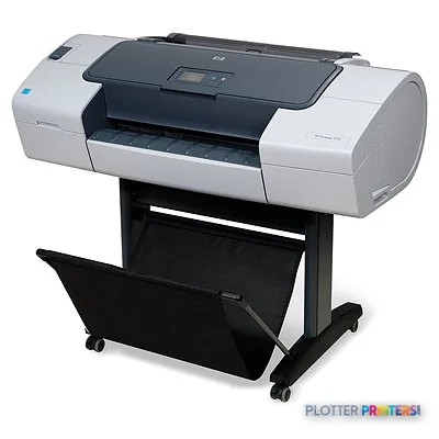 HP Designjet T770 24-in Printer with Hard Disk product image showing front view on stand
