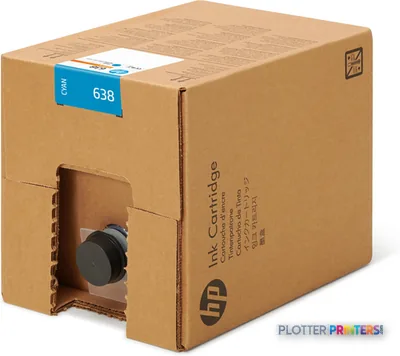 HP 638 10-liter Cyan Stitch Dye Sublimation Ink Cartridge