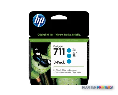 HP 711 3-pack 29-ml Cyan DesignJet Ink Cartridges