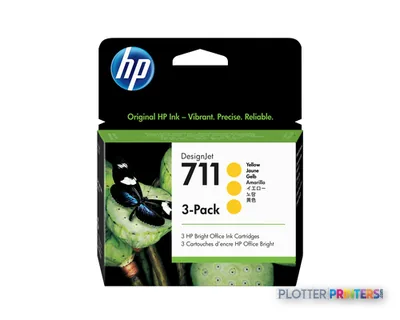 HP 711 3-pack 29-ml Yellow DesignJet Ink Cartridges