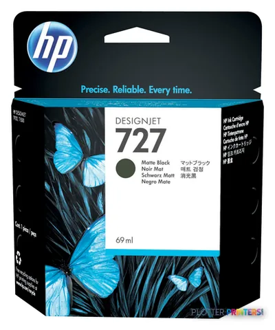 HP 727 Matte Black Ink Cartridge, 69 ml (C1Q11A)