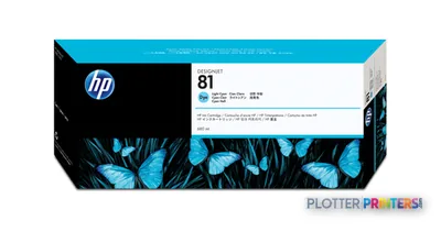 HP 81 680-ml Light Cyan DesignJet Dye Ink Cartridge