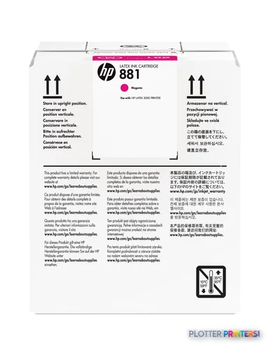 HP 881 5-liter Magenta Latex Ink Cartridge