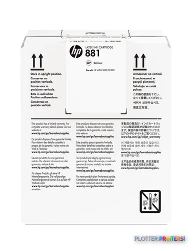 HP 881 5-liter Latex Optimizer Cartridge