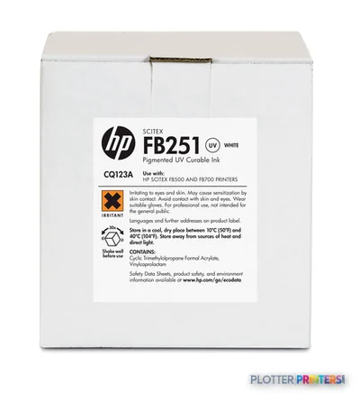 HP FB251 2-liter White Scitex Ink