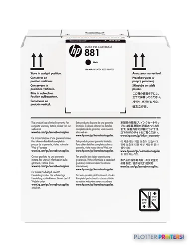 HP 881 5-liter Black Latex Ink Cartridge