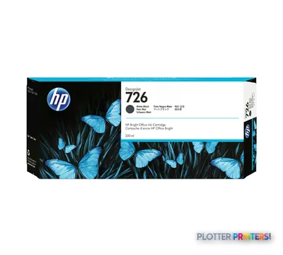 HP 726 300-ml Matte Black DesignJet Ink Cartridge