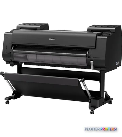 Canon imagePROGRAF PRO-4100S large format printer product view showing black inkjet device on stand