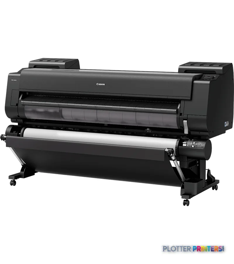 Canon imagePROGRAF PRO-6100S large format printer product image showing black inkjet printer with roll feed system