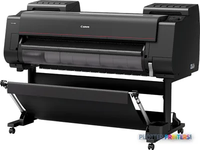 Canon imagePROGRAF PRO-4100 large format printer product image showing front view with stand