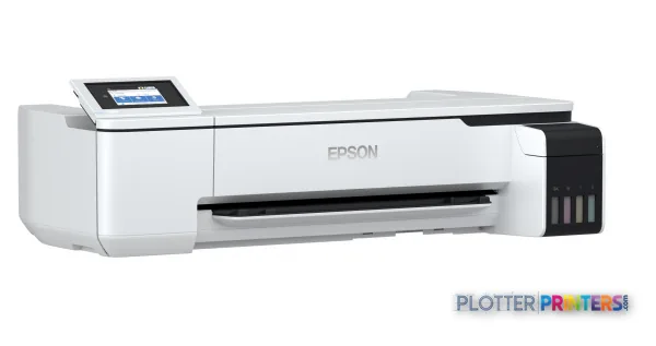 Epson SureColor SC-T3100x large-format printer product image showing white printer with touchscreen and ink cartridge system