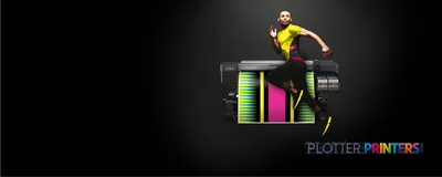 Epson SureColor SC-F9400H large format printer product image showing black inkjet printer with colorful print sample