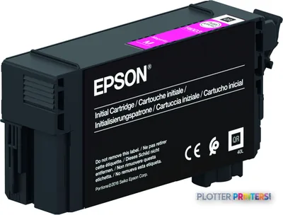 Epson SureColor SC-T2100 magenta ink cartridge with black housing and colored top