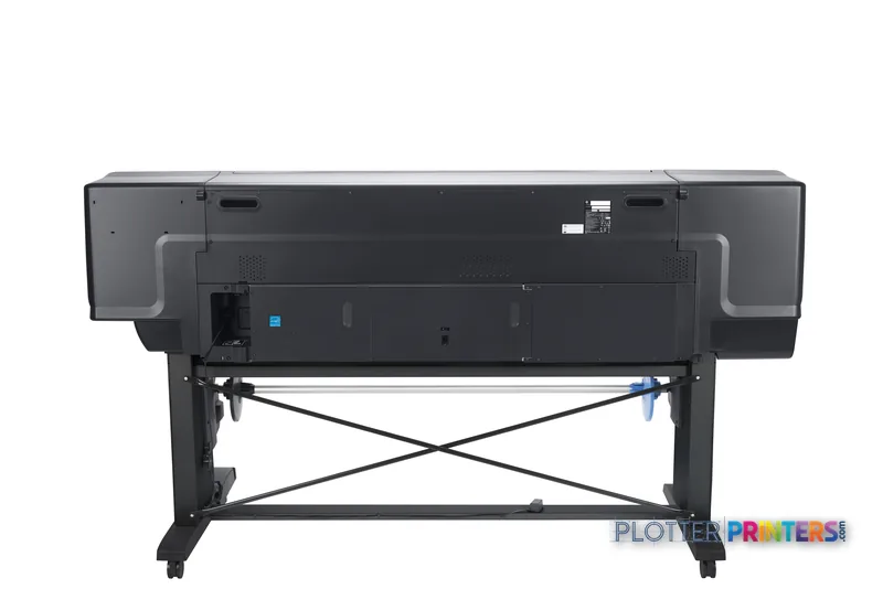 Rear view of HP DesignJet Z6810 42-in Production Printer showing black chassis and support frame