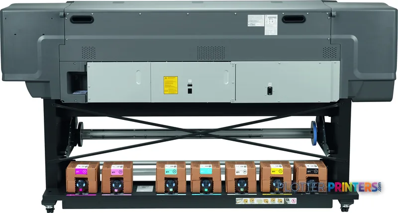 HP Latex 375 Printer Europe front view showing grey printer body with ink cartridges displayed below