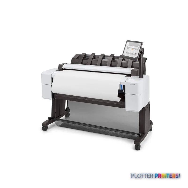 HP DesignJet T2600 36-in PostScript Multifunction Printer product detail view showing white and black large-format printer w…