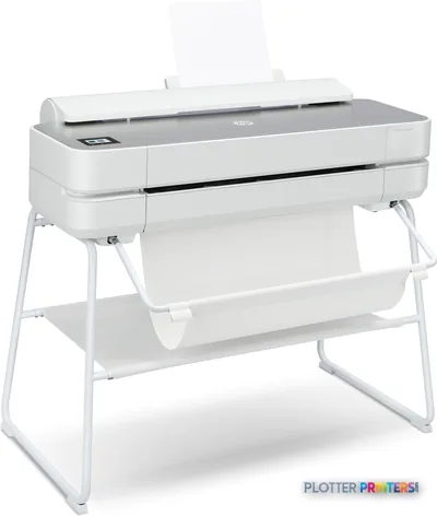 HP DesignJet Studio Steel 24-in Printer product image showing white printer on stand with paper roll