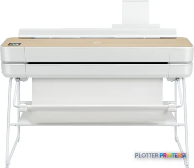 HP DesignJet Studio 36-in Printer product image showing white inkjet printer on stand with paper roll holder