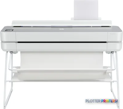 HP DesignJet Studio Steel 36-in Printer product image showing white large-format printer with stand