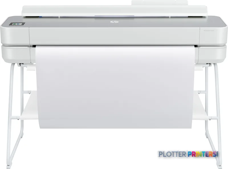 HP DesignJet Studio Steel 36-in Printer product image showing white printer with paper output
