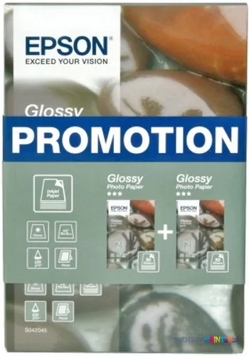 Epson Glossy Photo Paper BOGOF, 100 x 150 mm, 225g/m², 100 Sheets