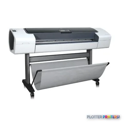HP Designjet T1100ps 1118 mm large-format printer product image showing white and black printer on stand