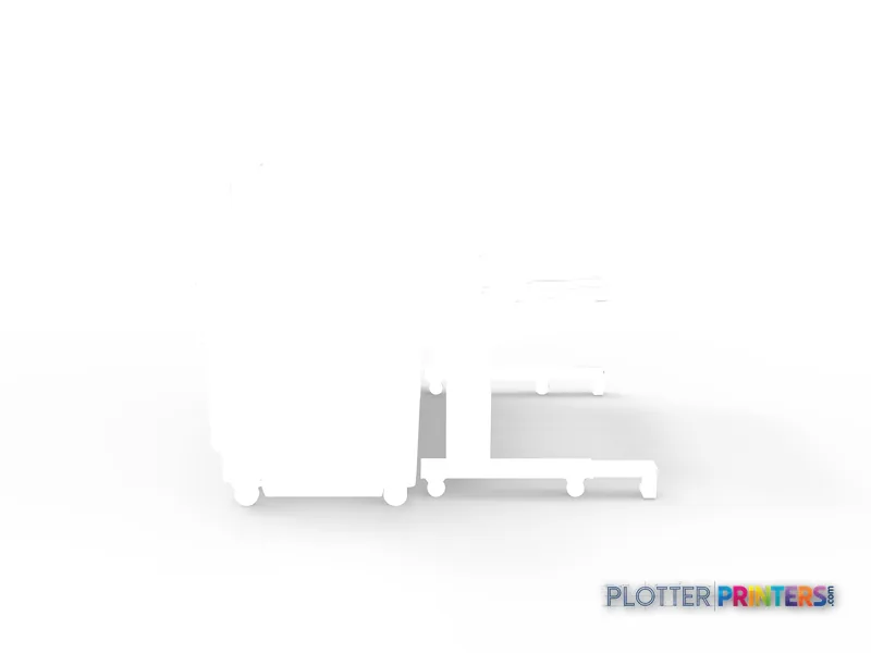 HP PageWide XL 5200 multifunction printer side view showing grey and white chassis design