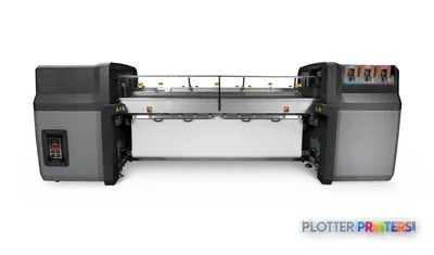 HP Latex 850 Printer front view showing wide-format industrial printer with dual side modules and central printing bed