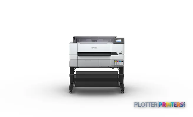 Epson SureColor T3465 large format printer product image showing grey and white inkjet printer on stand