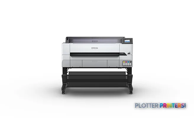 Epson SureColor T5465 large format printer product image showing grey and white inkjet printer on stand