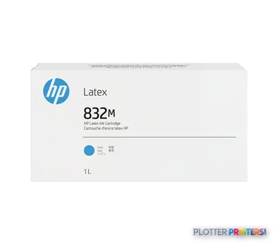 HP 832M 1-liter Cyan Latex Ink Cartridge