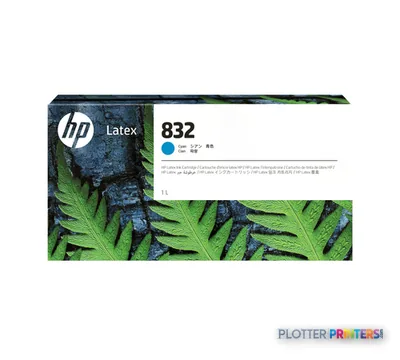 HP 832 1-liter Cyan Latex Ink Cartridge