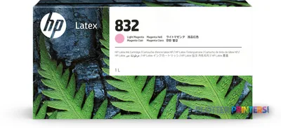 HP 832 1-liter Light Magenta Latex Ink Cartridge