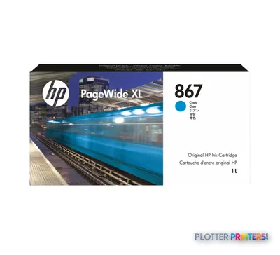 HP 867 1-liter Cyan PageWide XL Ink Cartridge